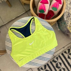 Nike Dri Fit Neon Yellow Sports Bra